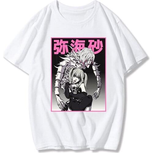 Japanese Anime Death Note T Shirt Women Kawaii Summer Tops Unisex Cartoon Graphic Tees Manga E Girl Fashion Tshirt Female tshirt