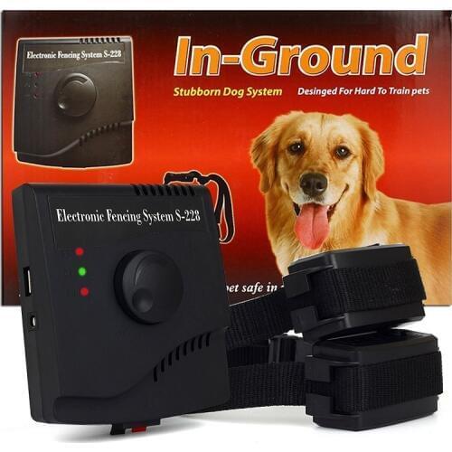 JANPET 2 Dogs Electric Fence System Rechargeable Waterproof Electric Dog Collar with 5 Adjustable Shock Level