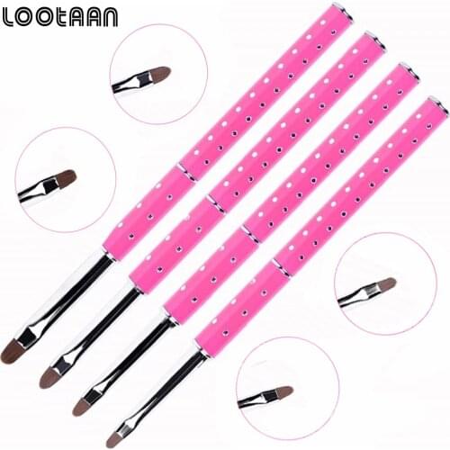 BQAN #2#4#6#8#10 Nail Brush UV Gel Brush Nail Art Gradient Pen Rosy Color Brush Acrylic UV Gel Corrugated 3D Tip Effect Design