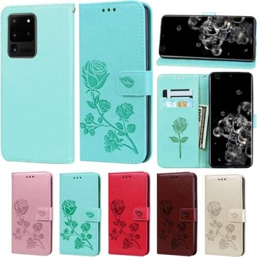S11 Pro Rose Flower Leather Flip Case Fashion for Samsung Galaxy S 11 Pro Mobile Phone Cover Luxury PU Leather Wallet Case