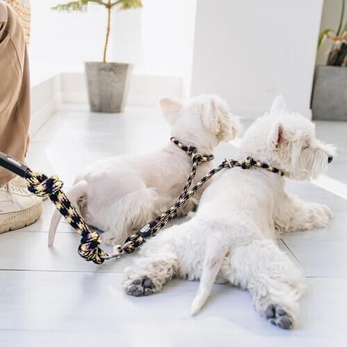 Multi-function Walk 2 Two Dogs Leash Reflective Couple Double Twin Lead Walking Leash