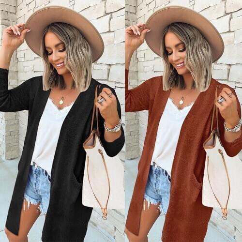 Fashion lady clothes Bag Coat Solid Color Coat women top plus size black brown