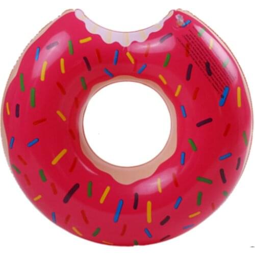 Portable Summer Outdoor Activities Inflatable Donut Swimming Ring Pool Buoy Mattress Thickened PVC Summer Seat RingInflatableToy