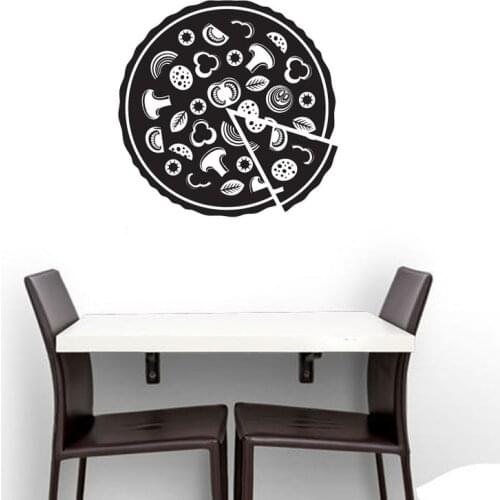 Pizza Wall Decal Window Vinyl Sticker Pizza Shop Decoration Creative Pizzeria Wall Decor Removable Restaurant Murals