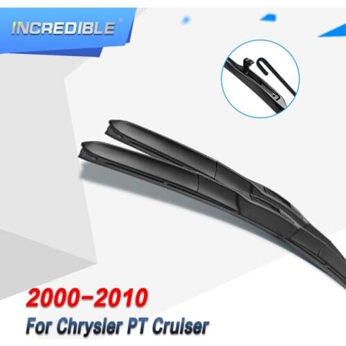INCREDIBLE Hybrid Wiper Blades for Chrysler PT Cruiser Hook Arms 2000 2001 2002 2003 2004 2005 2006 2007 2008 2009 2010