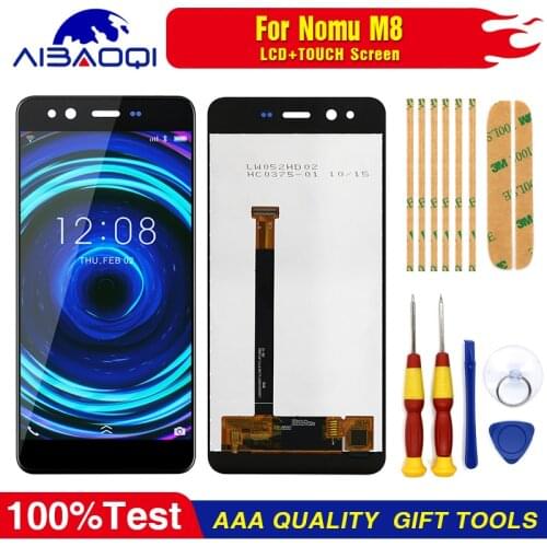New original Touch Screen LCD Display LCD Screen For Nomu M8 Replacement Parts + Disassemble Tool+3M Adhesive