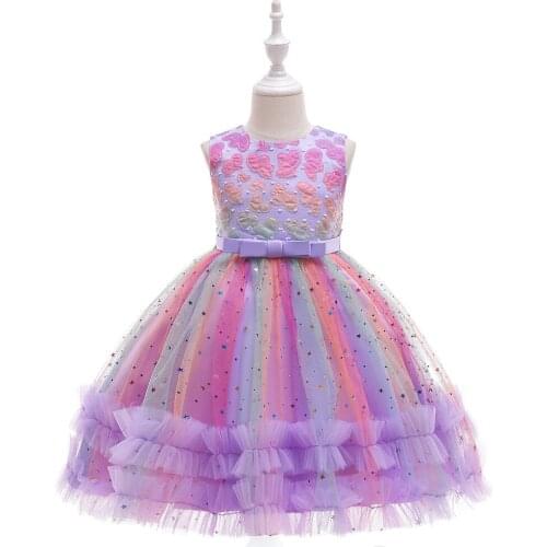 Little Girls Ceremonies Dress Baby Childrens Clothing Tutu Kids Party Dress for Girl Clothes Wedding Gown Vestidos Robe