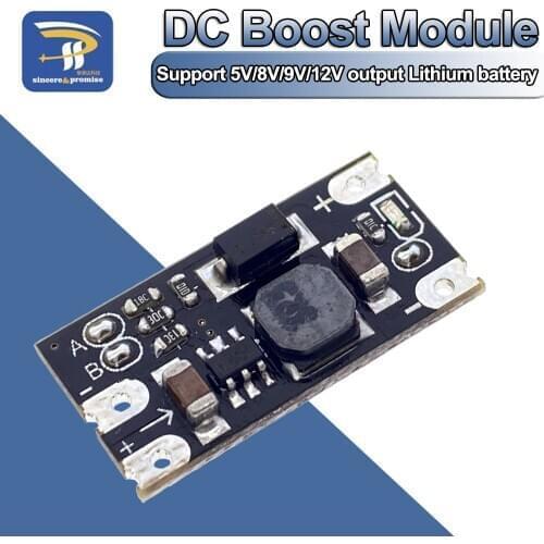 1.5A Multi-function Mini Boost Module Step Up Board 5V 8V 9V 12V LED Indicator Diy Voltage Module 3.7V lithium battery boost