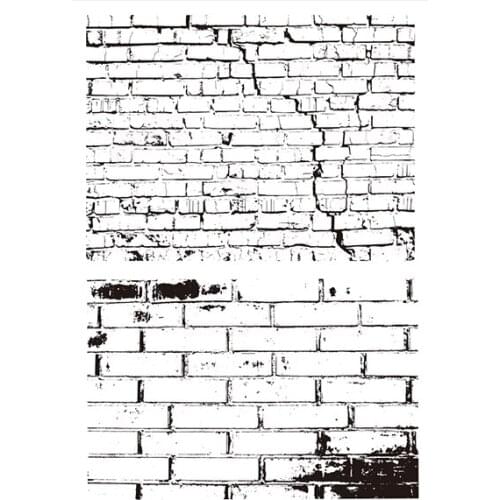 CLEAR STAMP brick wall DIY Scrapbook Card album paper craft silicon rubber roller transparent stamps 162