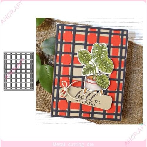 Lattice Background Frames Metal Cutting Dies for DIY Scrapbooking Photo Album Decorative Embossing PaperCard Crafts Die2021