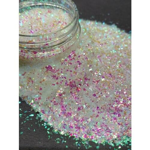 50Grams Unicorn aurora effect powder NAIL ART GLITTER AB Mermaid Diamond GLITTER Electric Unicorn Glitter Mix Mylar TINY Flakes