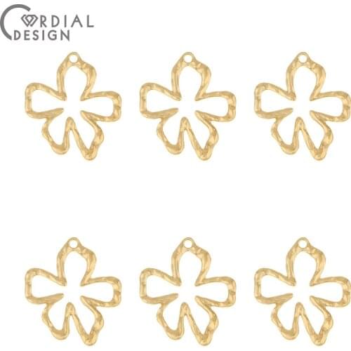 Cordial Design 100Pcs 21*24MM Jewelry Accessories/Earring Pendant/Flower Shape/DIY Charms/Jewelry Findings Components/Hand Made