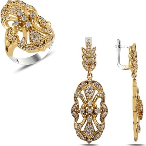 Silver 925 Sterling Zircon Cubic Zirconia Authentic Set