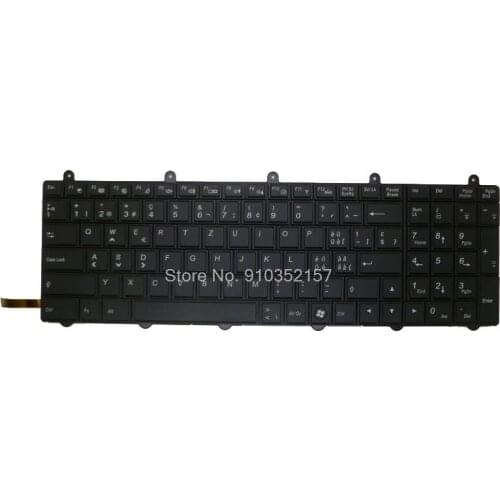 Swiss Backlit Keyboard For CLEVO P170EM P150EM 6-80-P2700-180-3 V132150AK1 SW P150SM P270WM3 P370EM3 P570WM3