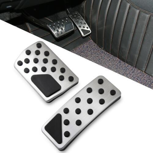 Steel Rubber Non-Slip Car Gas Brake Pedal For Jeep Grand Cherokee WK2 2011-2018 No Drill Foot Rest Accelerator Plate Cover