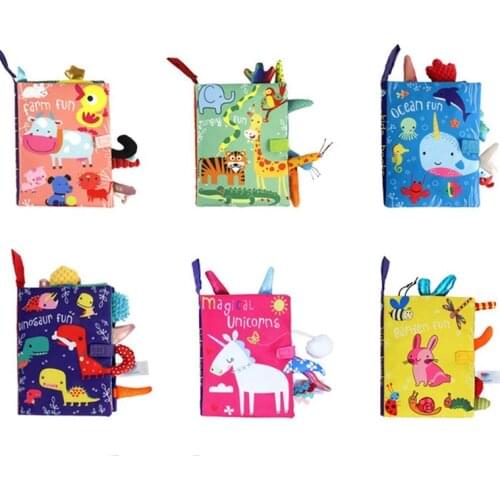 Baby Early Learning Tearing Tail Cloth Book Parent-child Interactive Sound Paper Activity Book Newborn Early Educational Toys