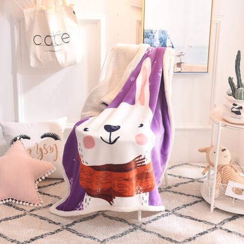 Thick Baby Blanket Animals Pattern Blanket Soft Warm Autumn Winter Baby Swaddle Bedding Duvet Many colors