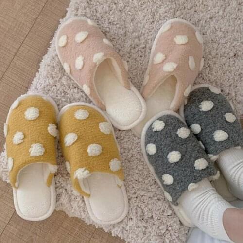 Women Home Cotton Shoes Female Slippers Soft Non-Slip Flock Indoor Shoe Ladies Comfortable Lovely Bedroom Flats Womens Footwear