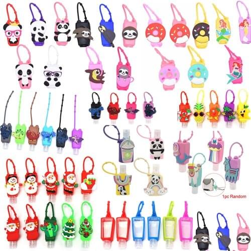 1PCS 30ml Multi Style Silicone Mini Hand Sanitizer Hand Gel Holder Portable Safe Gel Holder Travel Shampoo Soap Dispenser Bottle