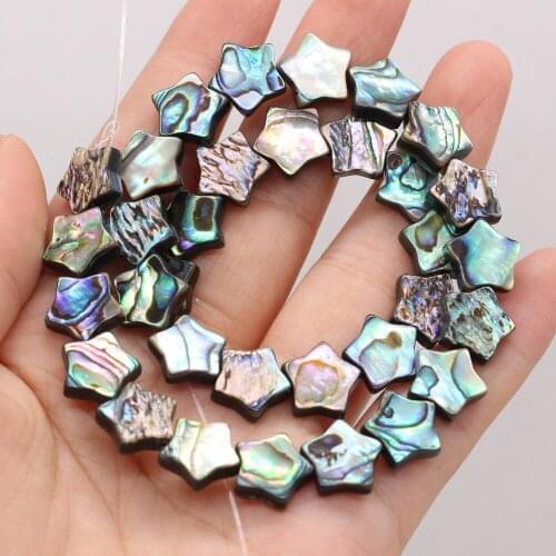 1 PCS Natural Abalone Shell Five-pointed Star Beaded Handmade Crafts DIY Necklace Bracelet Earring Jewelry Wife Gift Bead Making