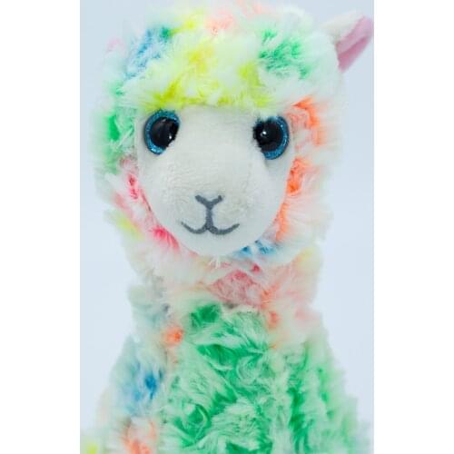 15CM Ty Big Eyes Beanie Plush Colorful Sheep Curly Stuffed Animal Rainbow Goat Soft Toy Christmas Birthday Gift For Boys Girls