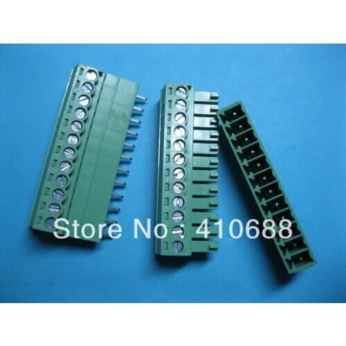 2 Pcs 3.5mm 12 way/pin Screw Terminal Block Connector Green Pluggable Type HOT SALE High Quality