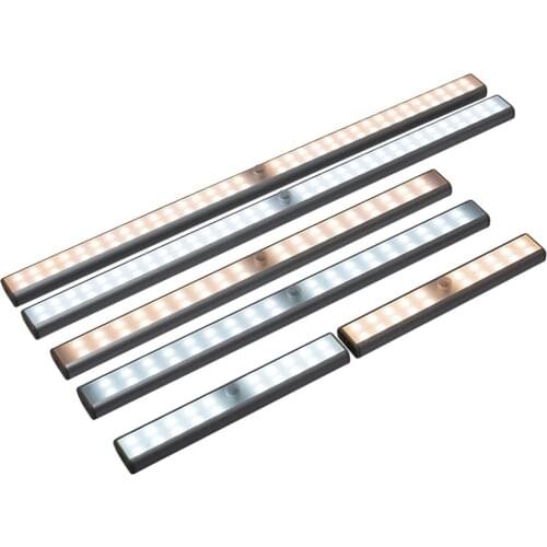 20/36/64LEDs USB Charging Under Cabinet Light Motion Sensor Magnetic Strip Closet Light Night Lamp For Wardrobe Kitchen Bedroom