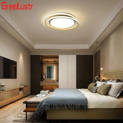 Acrylic Led Ceiling Light Living Room Decoration Gold White Modern Chandelier Indoor Bedroom Ceiling Lamp Home Lighting Fixtures