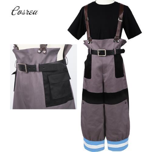 Anime Cosplay Fire Force Enen no Shouboutai Fire Brigade Uniform Shinra Kusakabe Men Anime Cosplay Costume