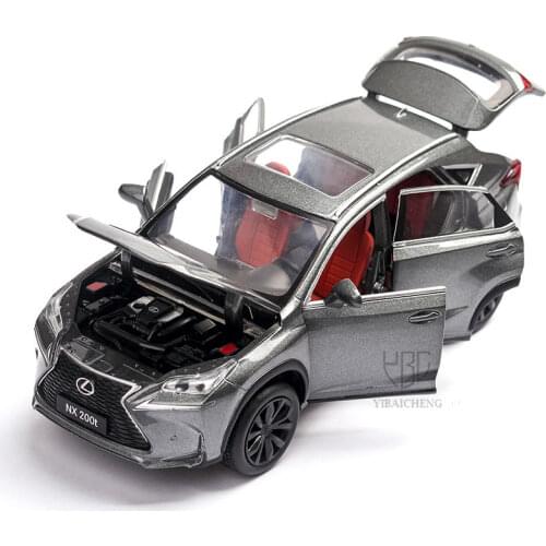 1:32 Genuine Authorization Japan Nx200t Toy Car Alloy Silver Car Model Pull Back Sound Light Car Decoration 6 Doors Toy For Boys