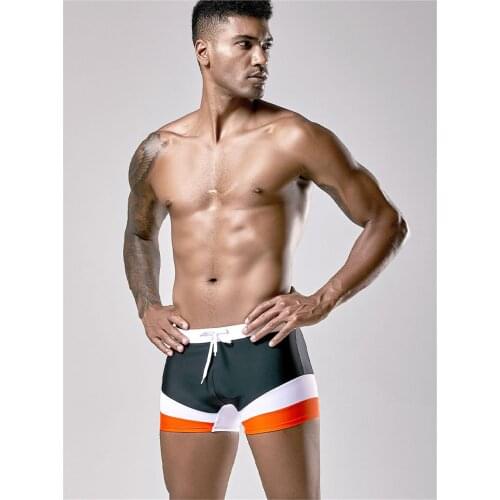 Bikini 2020 Men Swim Briefs costume uomo mare Patchwork Swim Trunks sunga masculina Mens Swimwear Push Up Beachwear