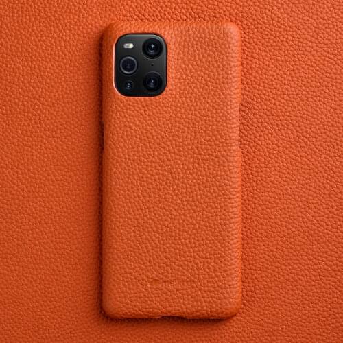 Genuine Leather Case For Oppo Find X3 Pro Premium Cases Find x3 5G Luxury Fashion Business Back Cover