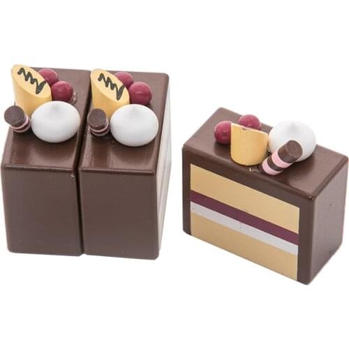 Wooden Fruit Chocolate Cake Magnetic Sliceable Play Food Tea Party Dessert Kids Educational Toy Kitchen Role Pretend Play