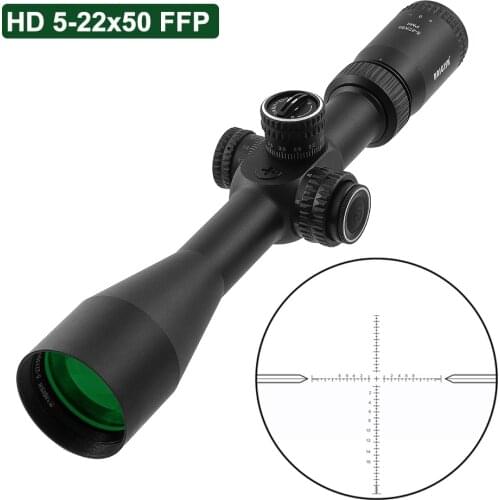 FFP 5-22x50 Rifle Scope Compact Airgun Riflescope Scope First Focal Plane .223 7.62 AR15 Air Rifle Optics Sight