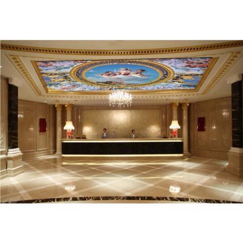 Custom photo 3d ceiling murals wallpaper Cute little angel play decoration painting 3d wall murals wallpaper for living room