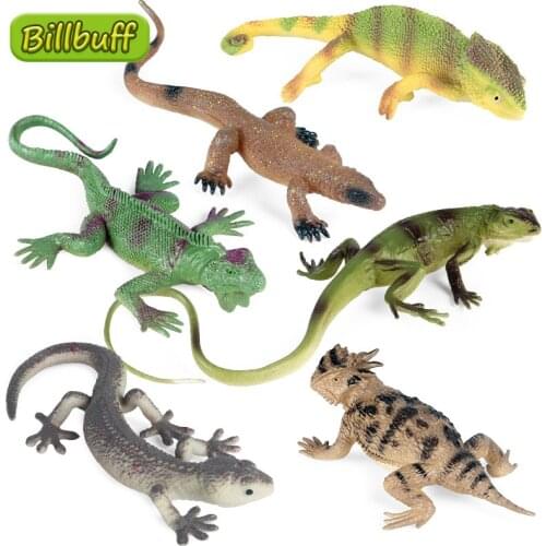 2021 Simulation Animals Insect Models Mini Animals Gecko Lizard Ornaments Kids Cognitive Educational Toys for children Kids Gift