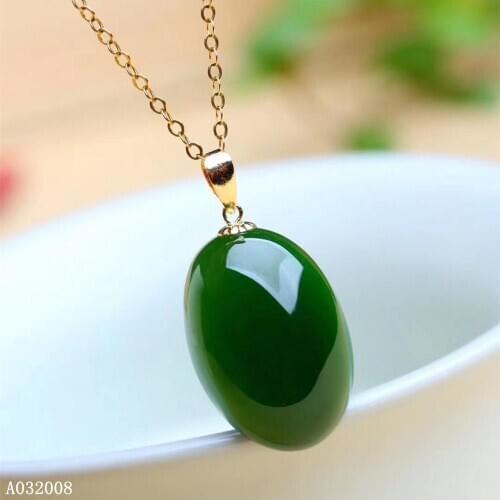 KJJEAXCMY fine jewelry 18K gold inlaid Natural Jasper Gemstone fashion necklace ladies pendant support check