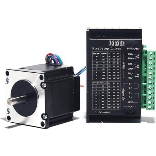 DC 9-42V 1.8Nm Stepper Driver + Nema23 Motor kits TB6600+57BYG250C for Automation Equipment and Instruments Brand New