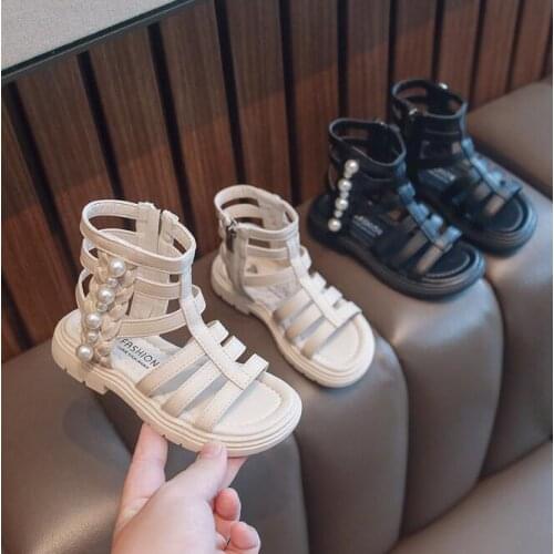 Summer fashion Roman children sandals High-top kids girls gladiator sandals toddler baby sandals high quality baby booties