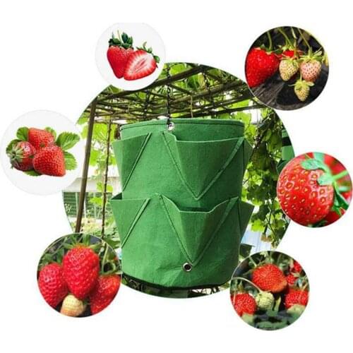 Planting Bag Reusable Environmental Protection Breathable Felt Garden Vegetable Planting Bag for Vegetable