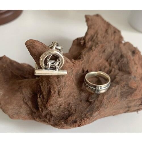 Miuoxion Fashion Personality Jewelry Retro Twist Hollow OT Adjustable Ring For Women Luxury Namour Charm Gift All Seasons