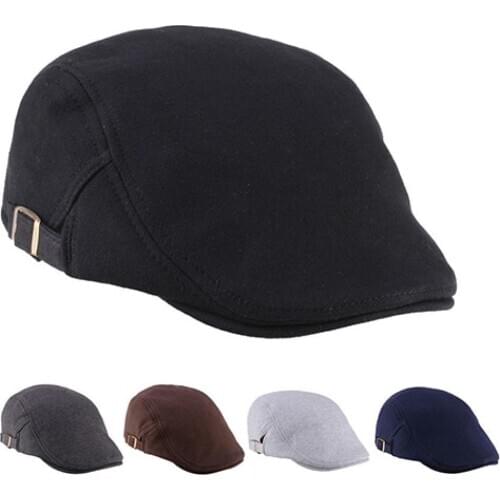 Men Beret Vintage Women Duckbill Fashion Classic Beret Cabbie Cowboy Flat Hat Golf Driving Cap Winter Flat Peaked Beret Hats