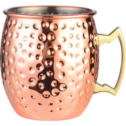 2021 New Moscow Mule Mug 530ml Stainless Steel Coffee Cup for Beer Cocktail Drinking Bar