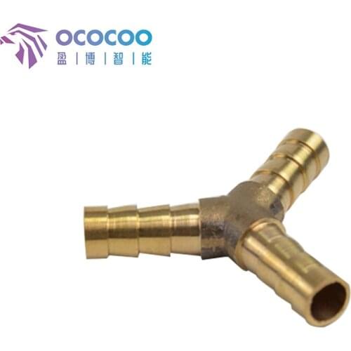 OCOCOO Water Cooler Three-way Connector 8mm Outside The 8mm Hose Pure Copper Material Computer Water Cooling Set Accessories