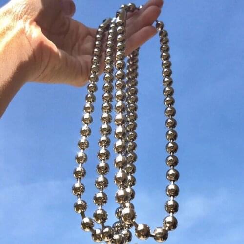 Custom 304 Stainless Steel Bead Ball Chain Necklace for clients order only