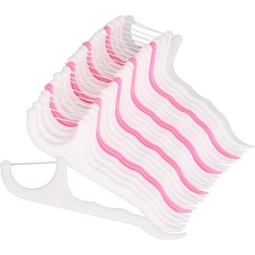 20Pcs/Pack Disposable Dental Floss Picks Sticks Interdental Brush 2 In 1 Plastic Toothpick Cleaning Mouth Oral Care Cleaner