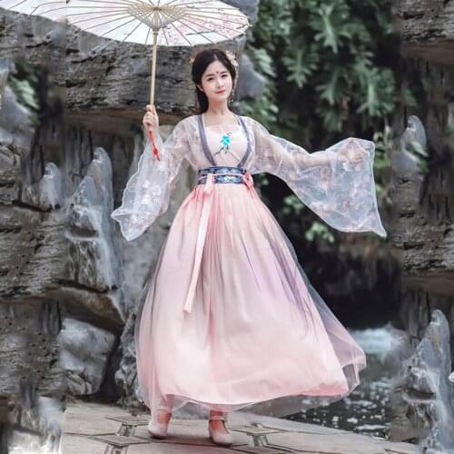 Hanfu Dress For Women Ancient Chinese Costume Fairy Cosplay Tang Suit Girl Princess Dress Hanfu Dress Festival Outfit SL2810