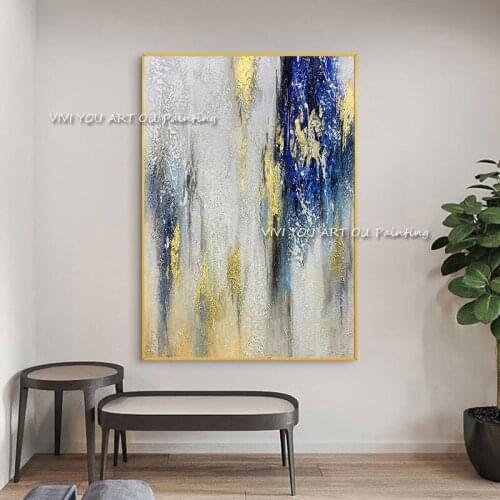 Pop Art Hand Painted Abstract Ocean Oil Painting Canvas Modern Wall Pictures For Living Room wall Home Decoration No Framed