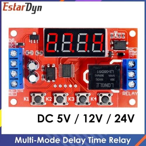 DC 5V 12V 24V 10A Adjustable Time Delay Relay Module LED Digital Timming Relay Timer Delay Trigger Switch Timer Control Switch