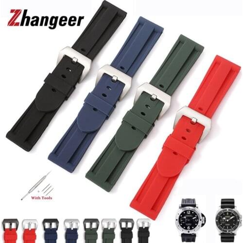 High Quality Silicone Strap MenS Rubber Strap Accessories Pure Color Silicone Wrist Strap Bracelet Watchband Watch Accessories